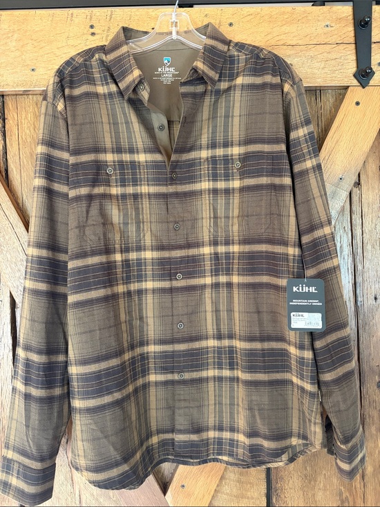 Kuhl Other - NWT Men’s Large Kuhl Fugitive Flannel shirt in roasted barley
